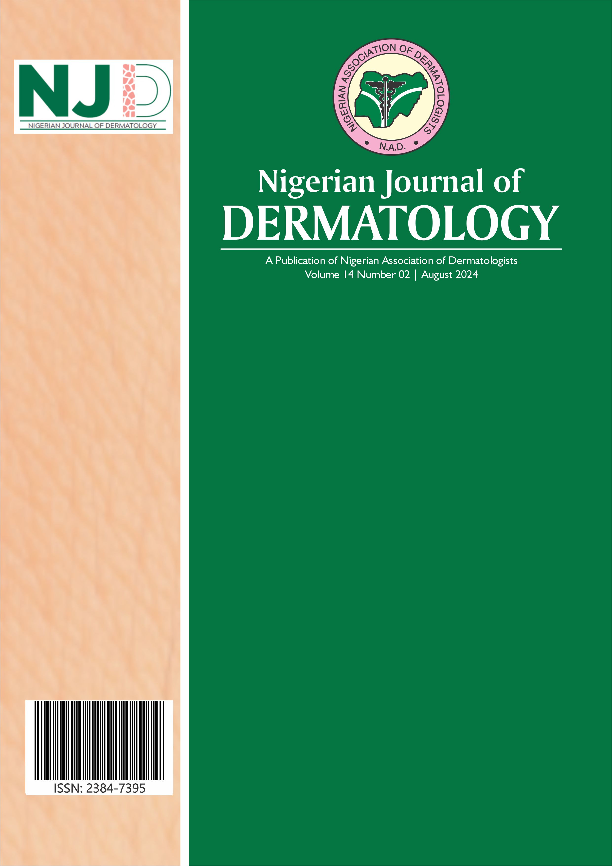 					View Vol. 14 No. 2 (2024): Nigerian Journal of Dermatology
				