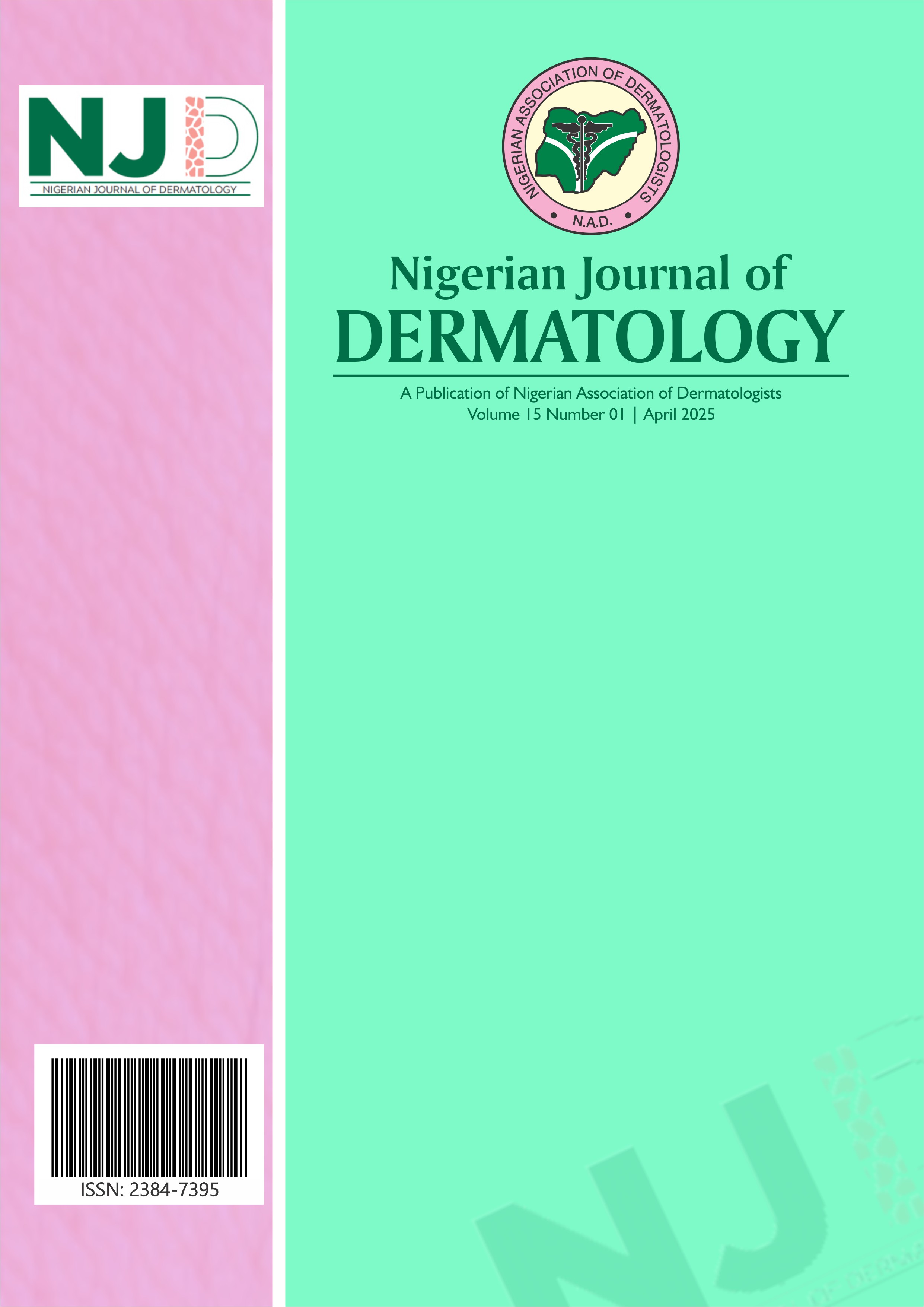 					View Vol. 15 No. 1 (2025): Nigerian Journal of Dermatology
				